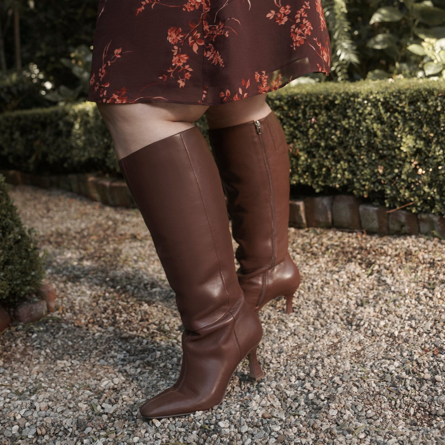 Gyra Extra Wide Calf Chocolate Boots - Dolce Vita