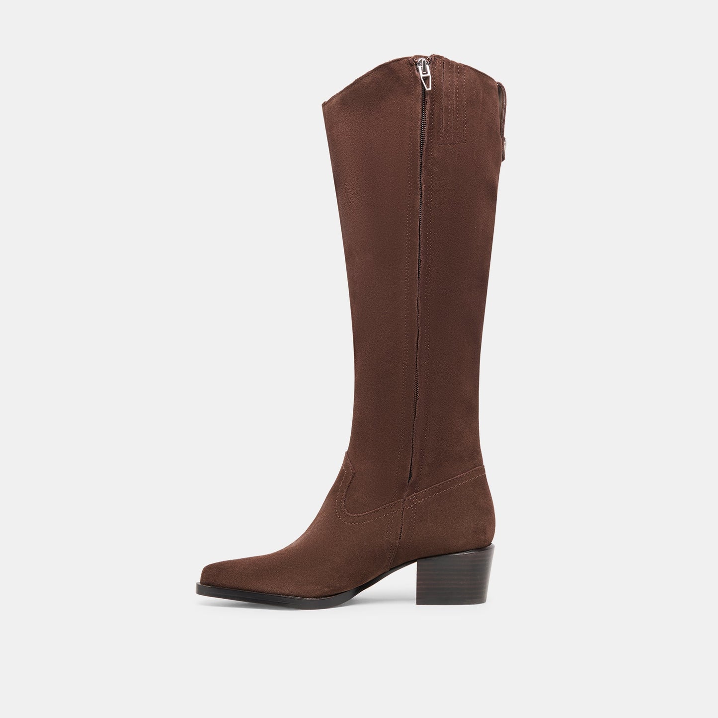 Virona H2O Waterproof Dk Brown Suede Wide Calf Boots - Dolce Vita