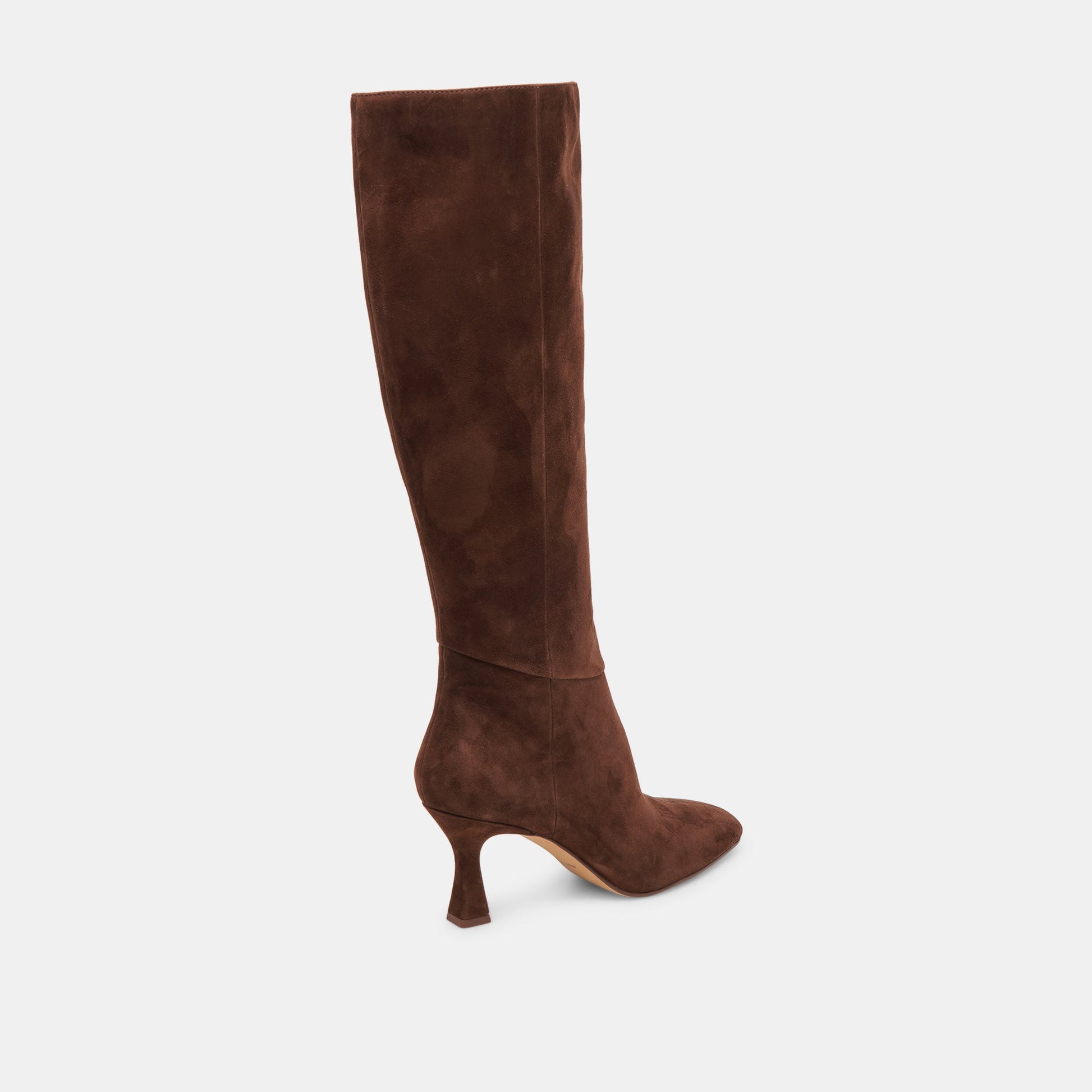 GYRA WIDE CALF BOOTS DK BROWN SUEDE - Dolce Vita