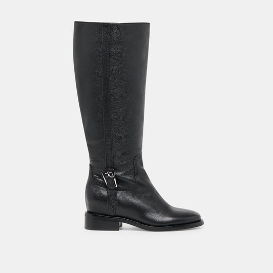 Kilian H2O Waterproof Black Leather Wide Calf Boots - Dolce Vita