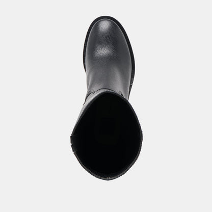 Kilian H2O Waterproof Black Leather Wide Calf Boots - Dolce Vita