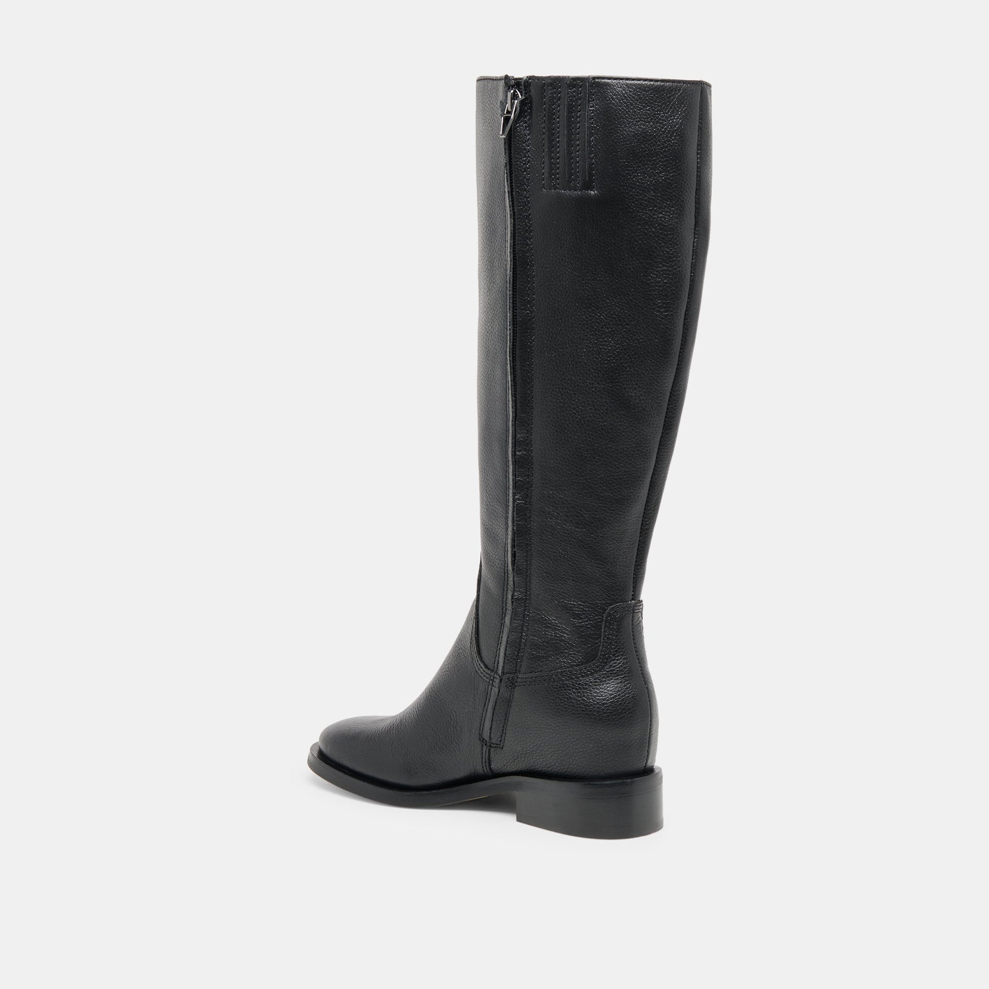 Kilian H2O Waterproof Black Leather Wide Calf Boots - Dolce Vita