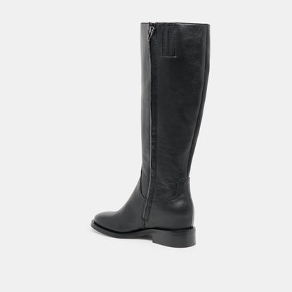 Kilian H2O Waterproof Black Leather Wide Calf Boots - Dolce Vita