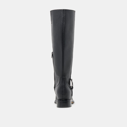 Kilian H2O Waterproof Black Leather Wide Calf Boots - Dolce Vita