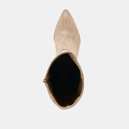Aldy Herringbone Printed Suede Boots - Dolce Vita