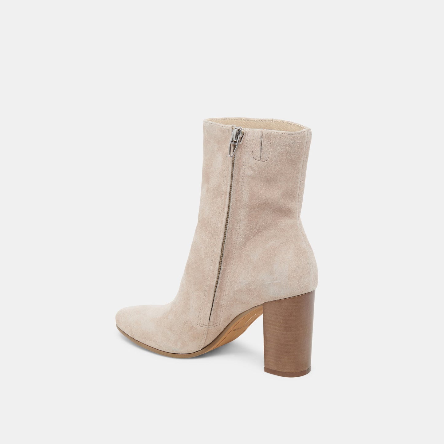 Suzy Wide Taupe Suede Booties - Dolce Vita