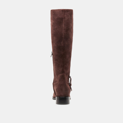 Kilian H2O Waterproof Mahogany Suede Wide Calf Boots - Dolce Vita