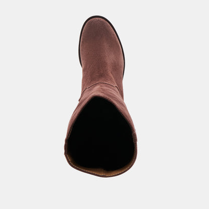 Kilian H2O Waterproof Mahogany Suede Wide Calf Boots - Dolce Vita
