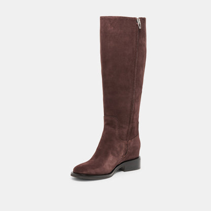 Kilian H2O Waterproof Mahogany Suede Wide Calf Boots - Dolce Vita