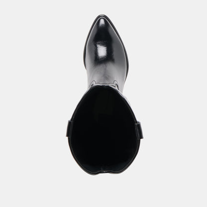 Mirla Black Leather Boots - Dolce Vita