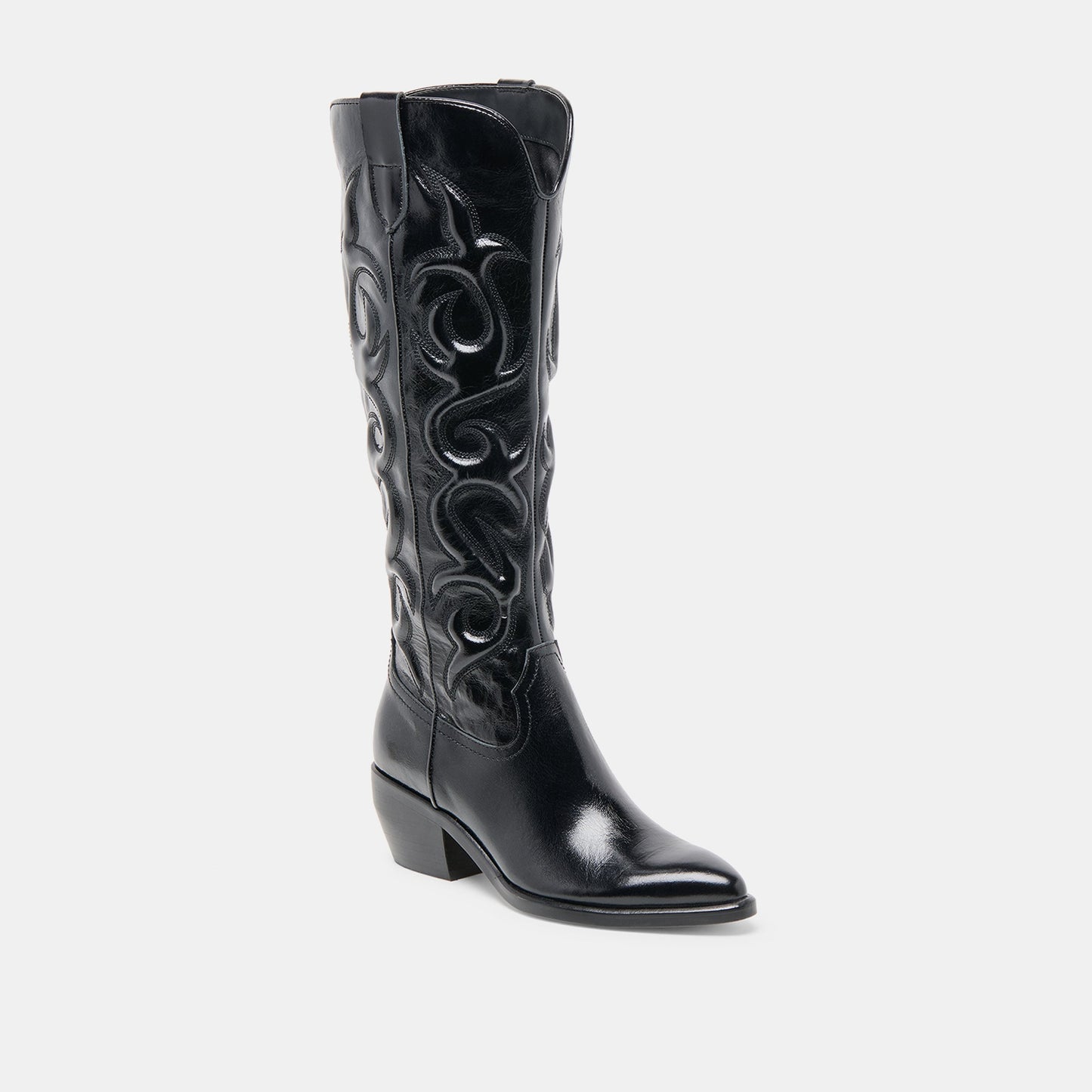 Mirla Black Leather Boots - Dolce Vita