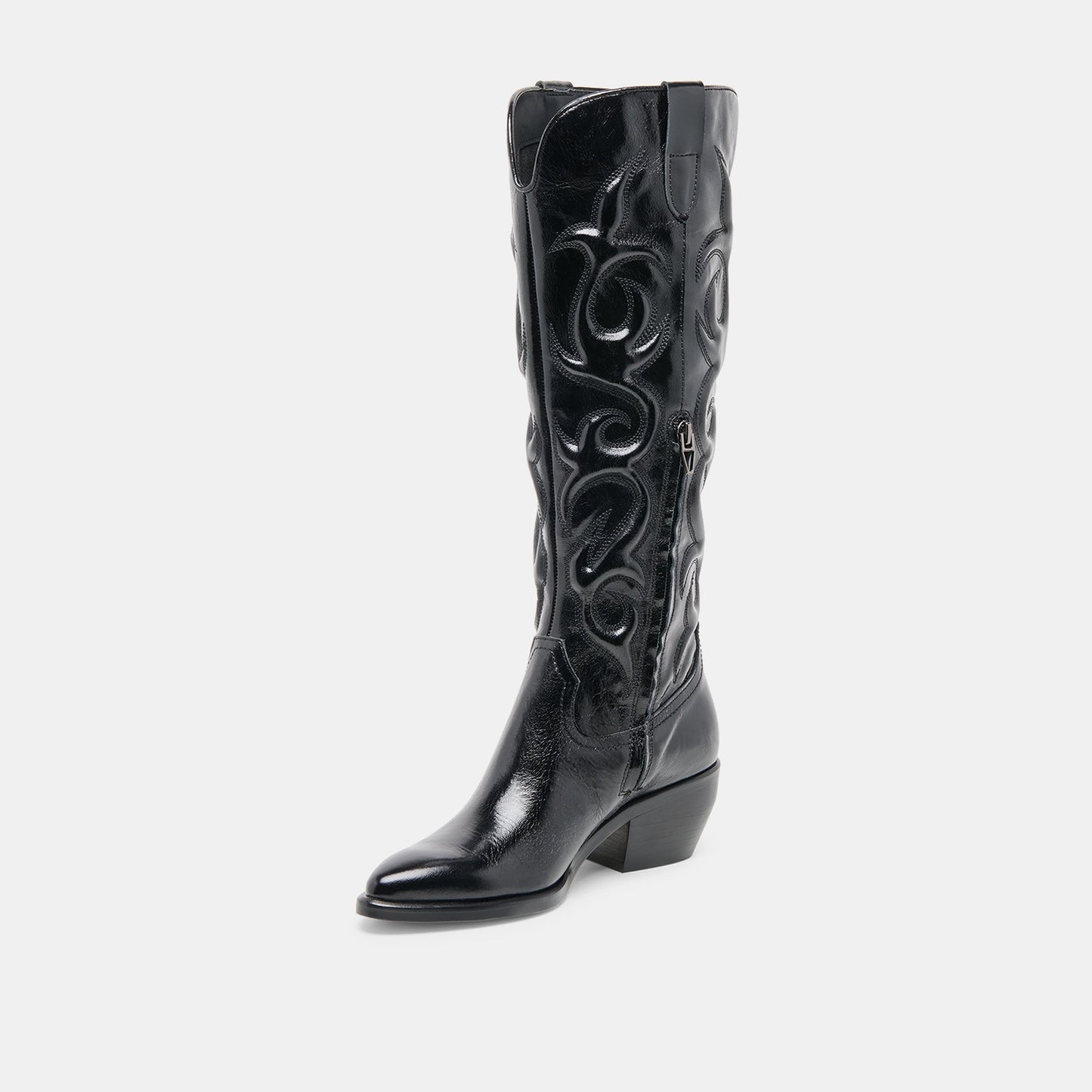 Mirla Black Leather Boots - Dolce Vita