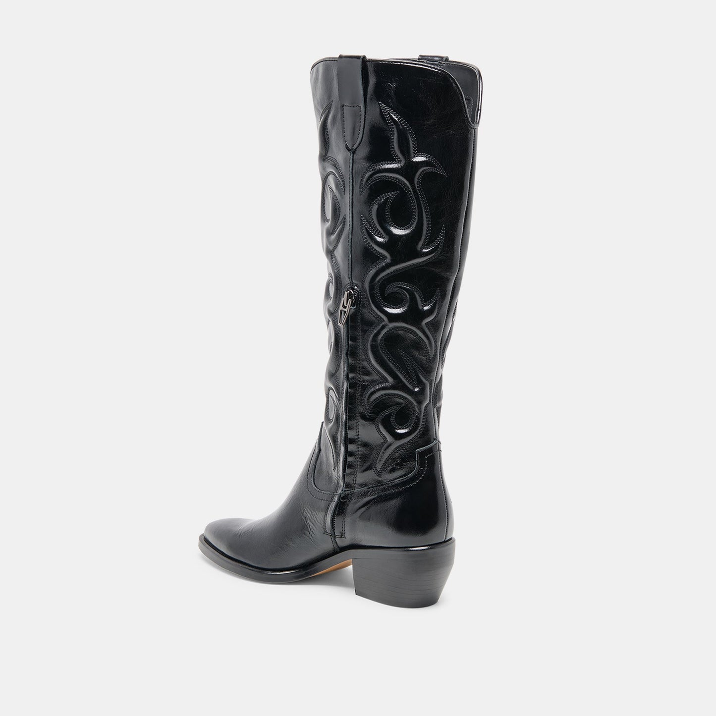 Mirla Black Leather Boots - Dolce Vita