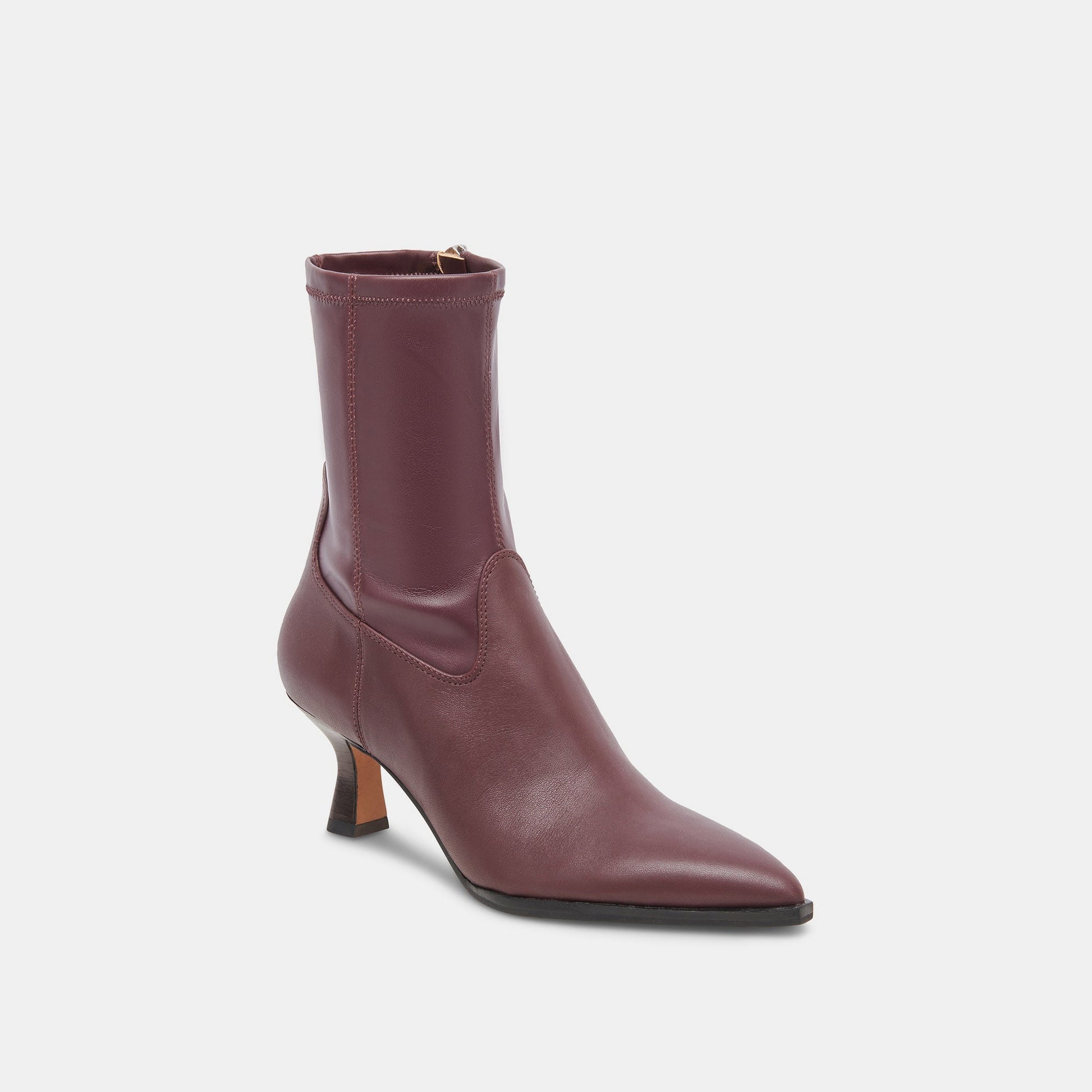 ARYA WIDE CALF BOOTS WINE LEATHER - Dolce Vita