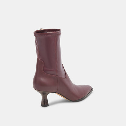 ARYA WIDE CALF BOOTS WINE LEATHER - Dolce Vita