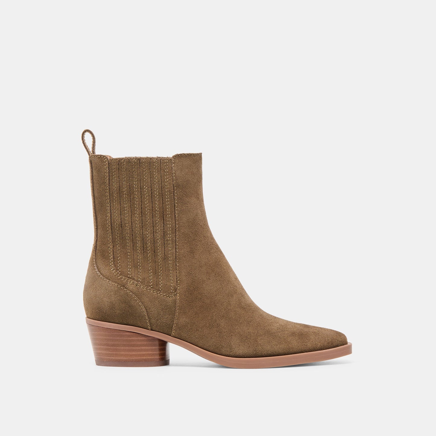 Faint H2O Waterproof Olive Suede Booties - Dolce Vita