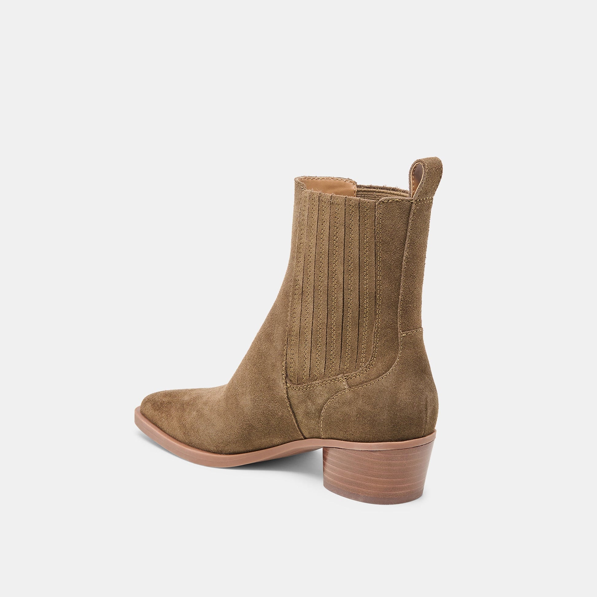 Faint H2O Waterproof Olive Suede Booties - Dolce Vita