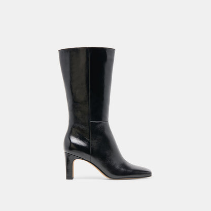 Riggs Black Leather Boots - Dolce Vita