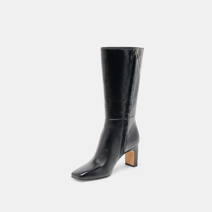 Riggs Black Leather Boots - Dolce Vita