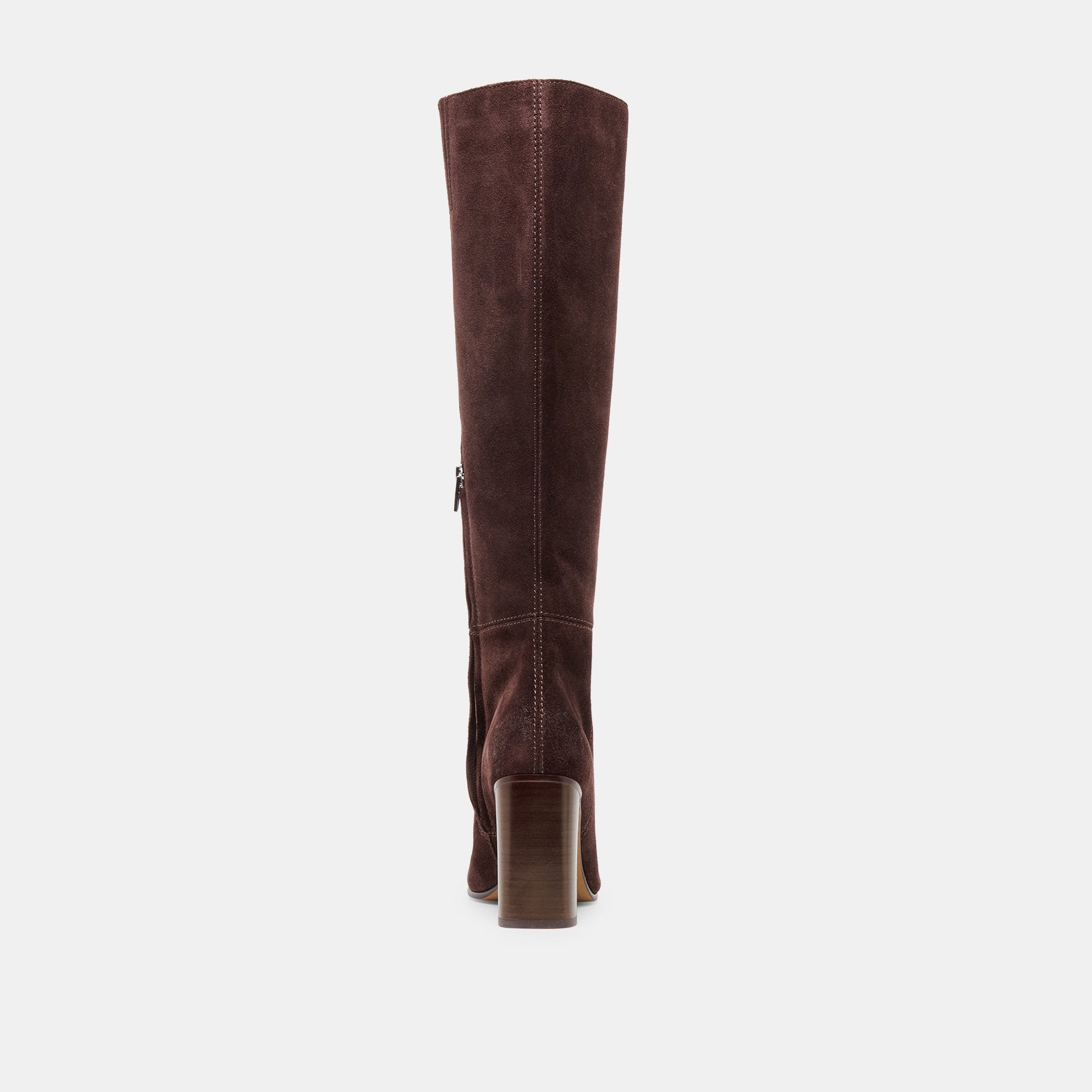 Hudsin Wide Calf Mahogany Suede Boots - Dolce Vita