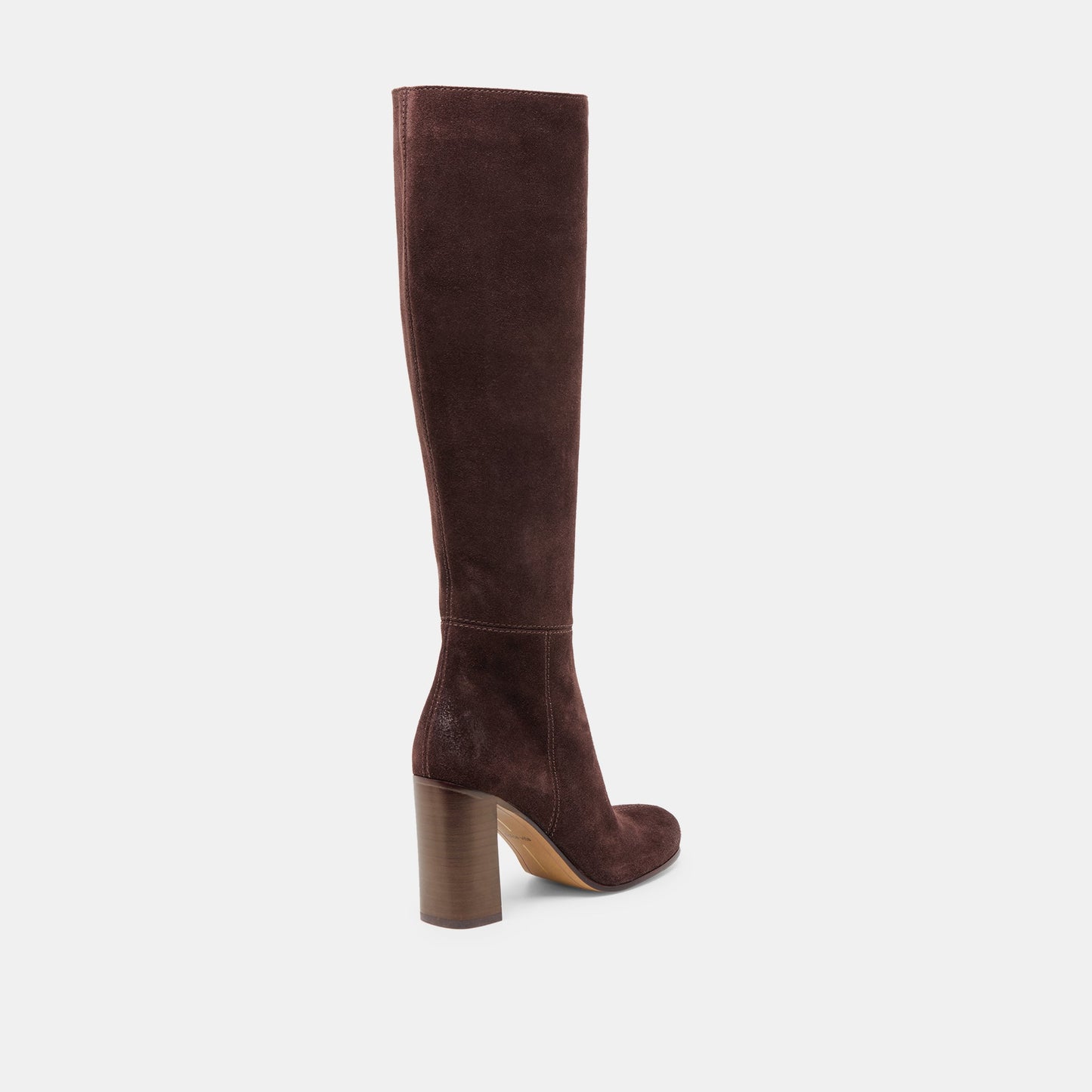 Hudsin Wide Calf Mahogany Suede Boots - Dolce Vita