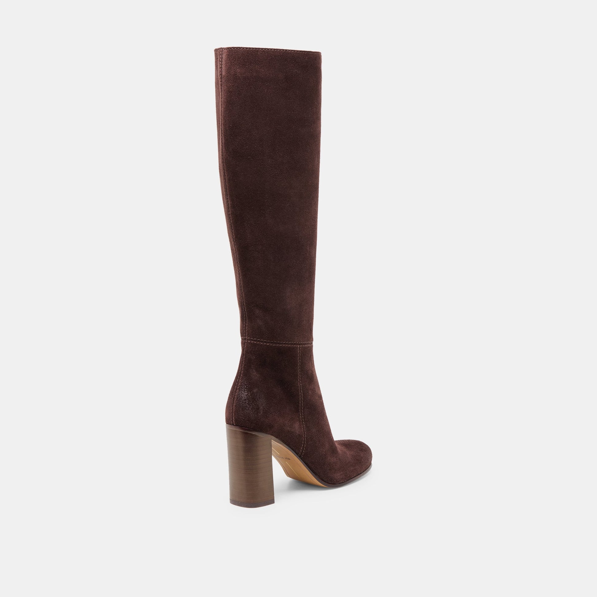 Hudsin Wide Calf Mahogany Suede Boots - Dolce Vita
