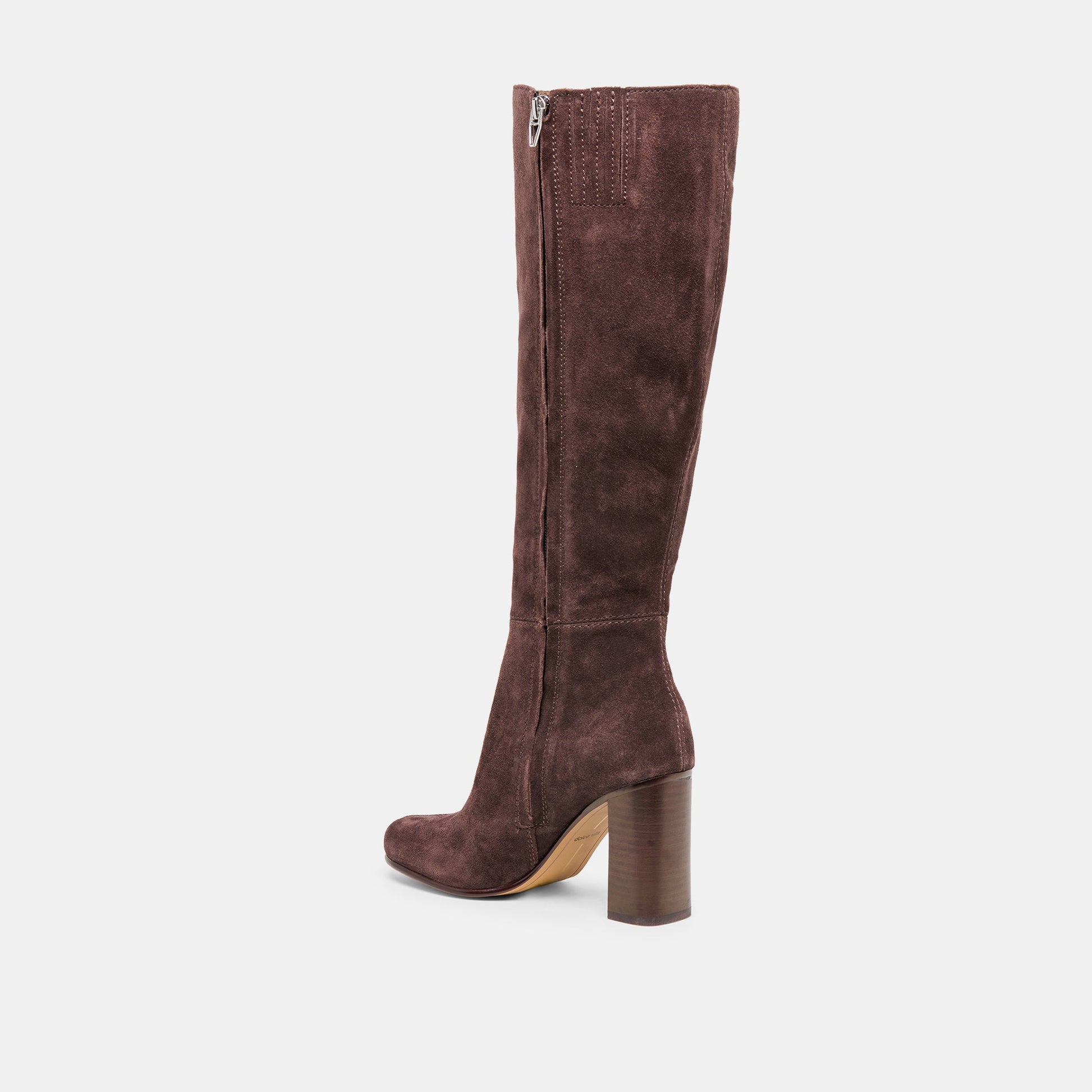 Hudsin Wide Calf Mahogany Suede Boots - Dolce Vita