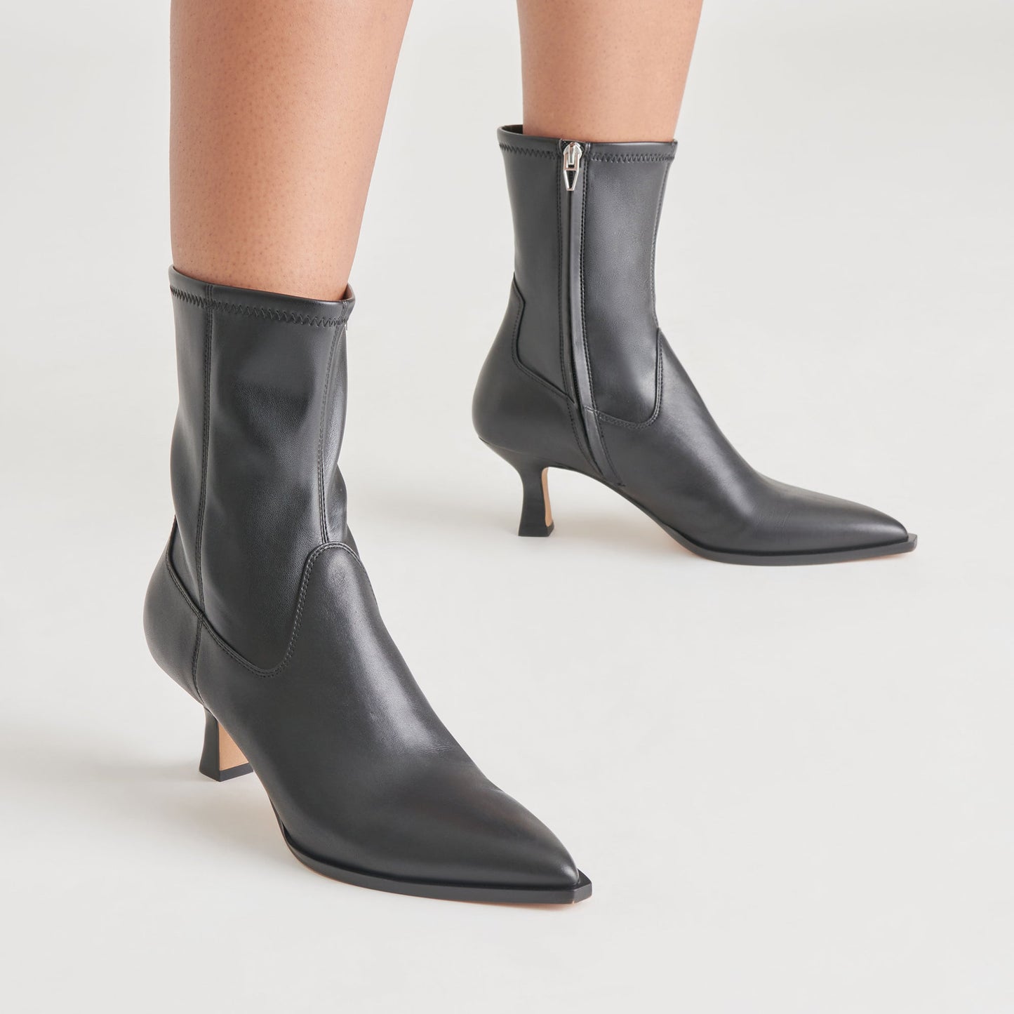 ARYA WIDE CALF BOOTS BLACK LEATHER - Dolce Vita