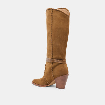 Jody Lt Brown Suede Boots - Dolce Vita