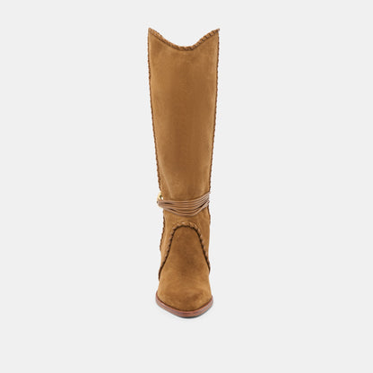 Jody Lt Brown Suede Boots - Dolce Vita