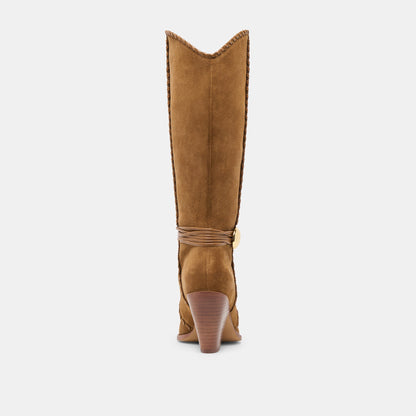 Jody Lt Brown Suede Boots - Dolce Vita