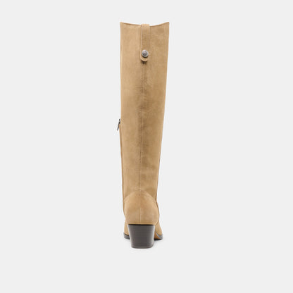 Virona H2O Waterproof Dk Taupe Suede Extra Wide Calf Boots - Dolce Vita