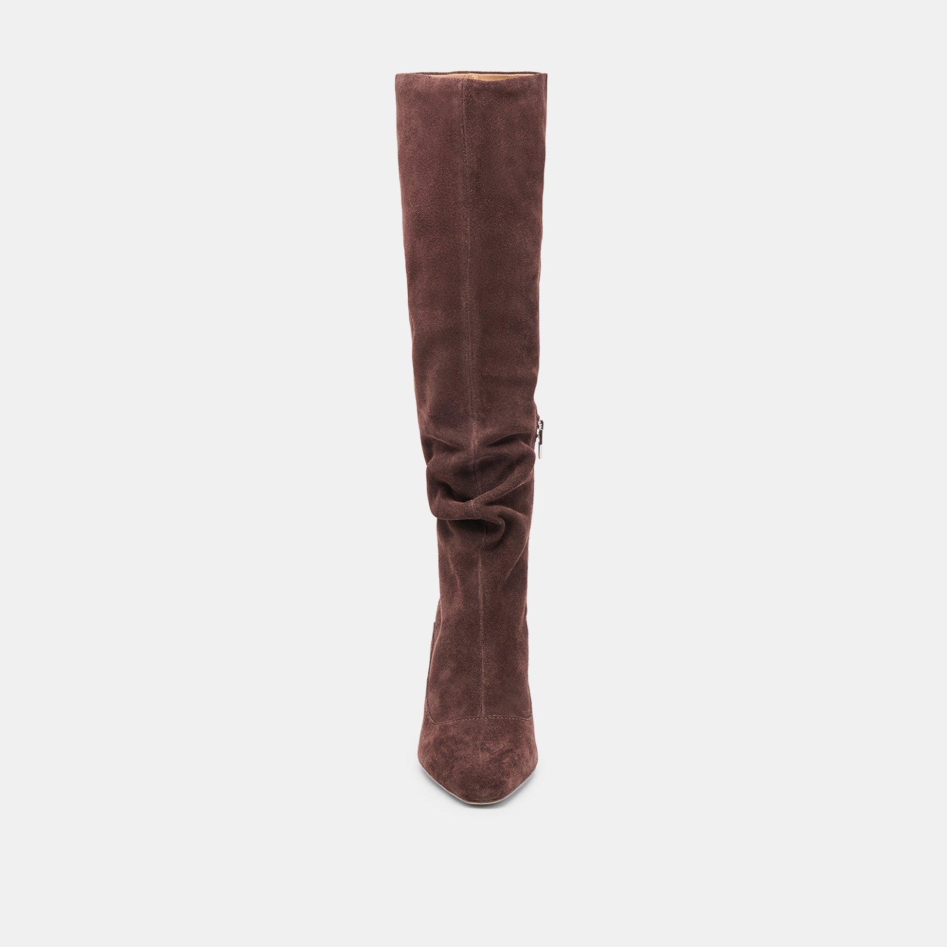 Lousa Mahogany Suede Wide Calf Boots - Dolce Vita
