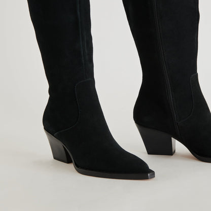 Raj Boots in Onyx Suede - Dolce Vita