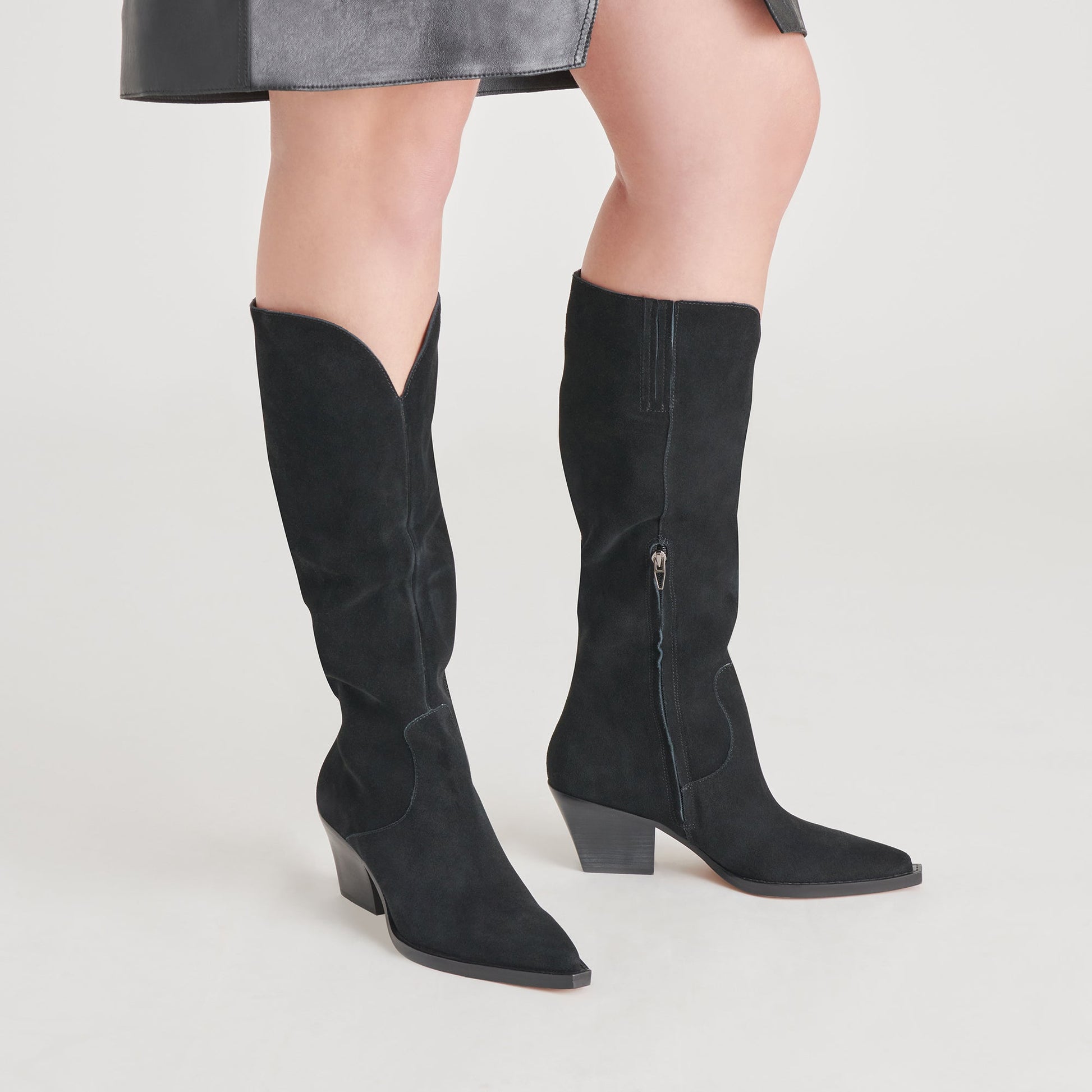 Raj Boots in Onyx Suede - Dolce Vita