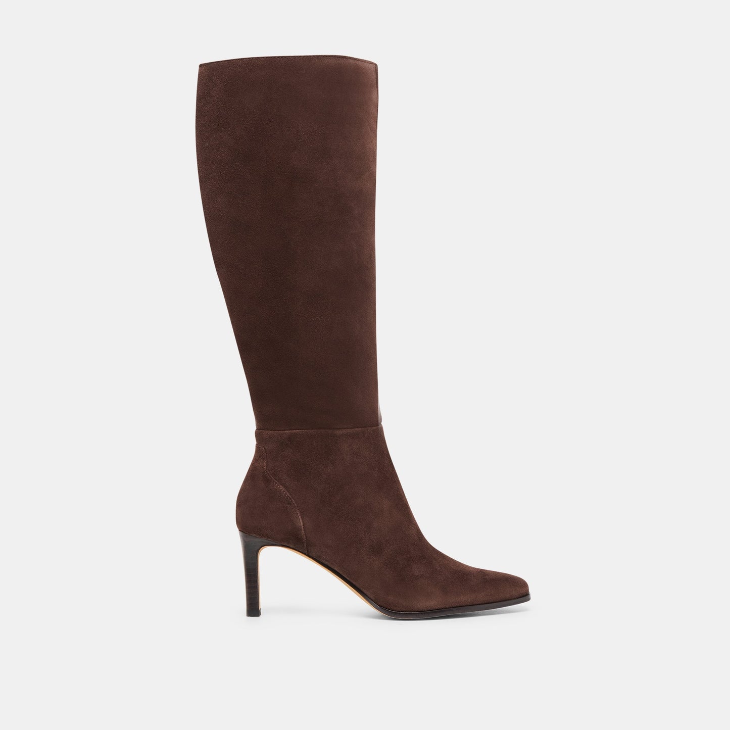 Emmi Dk Brown Suede Wide Calf Boots - Dolce Vita