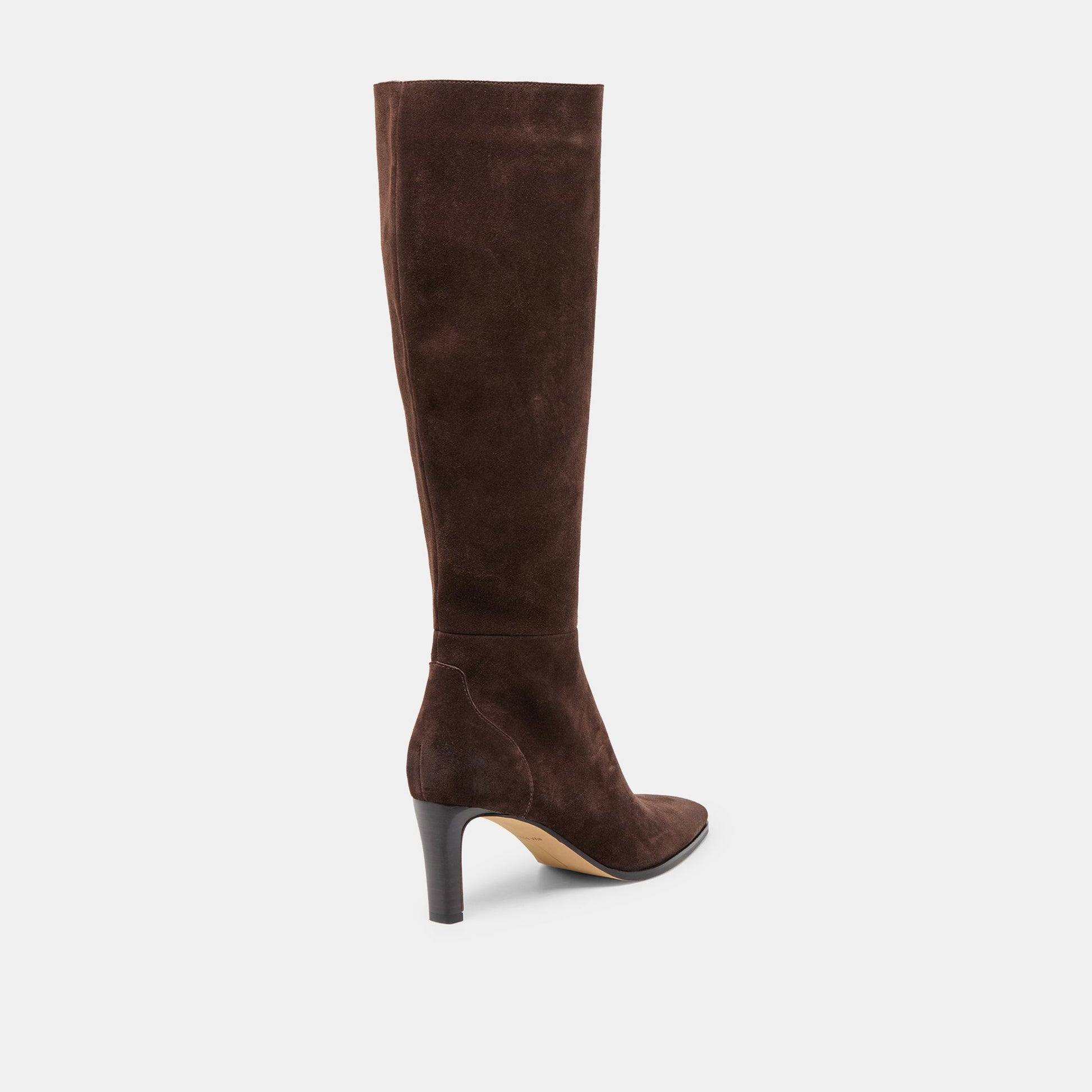 Emmi Dk Brown Suede Wide Calf Boots - Dolce Vita