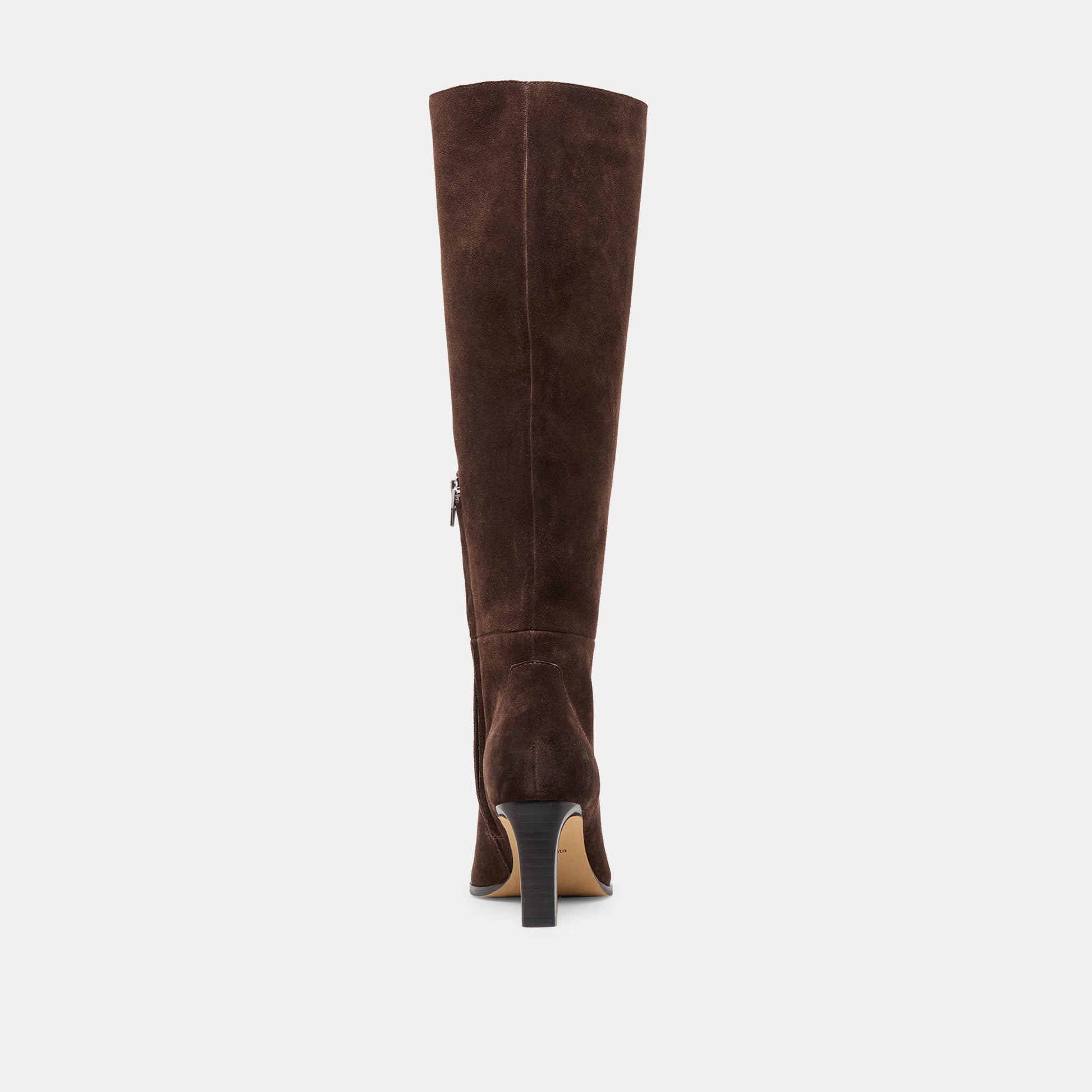 Emmi Dk Brown Suede Wide Calf Boots - Dolce Vita