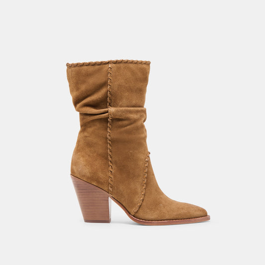 Julith Lt Brown Suede Boots - Dolce Vita