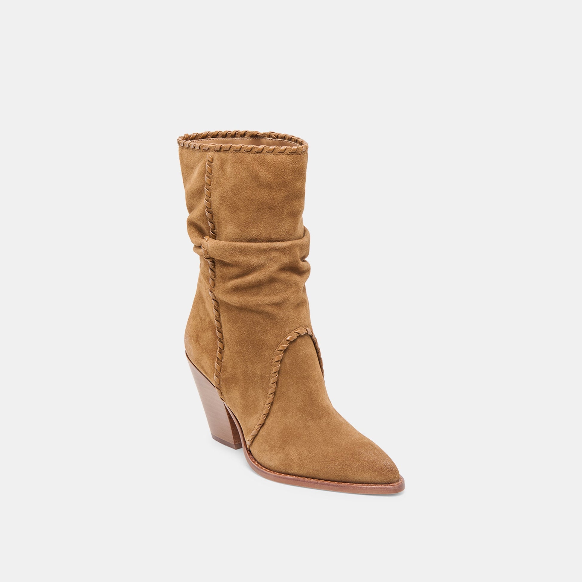 Julith Lt Brown Suede Boots - Dolce Vita