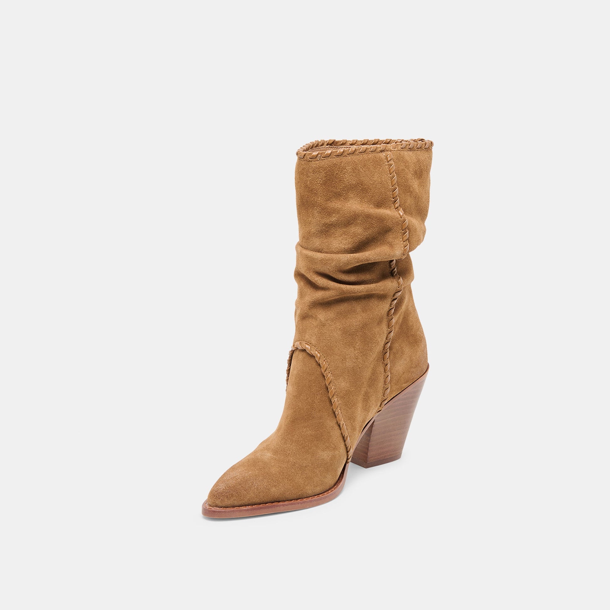 Julith Lt Brown Suede Boots - Dolce Vita