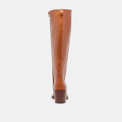 Lucyle Tan Leather Boots - Dolce Vita
