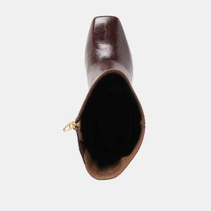 Riggs Chocolate Leather Boots - Dolce Vita