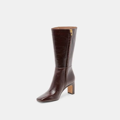 Riggs Chocolate Leather Boots - Dolce Vita