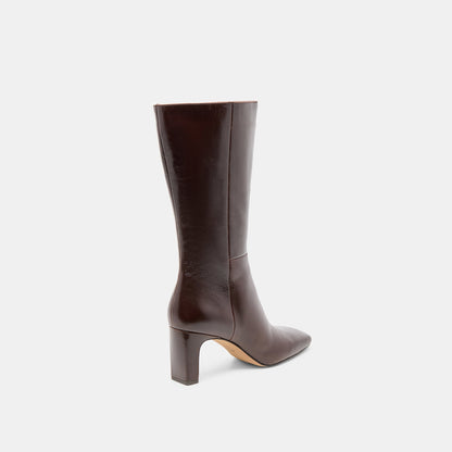 Riggs Chocolate Leather Boots - Dolce Vita
