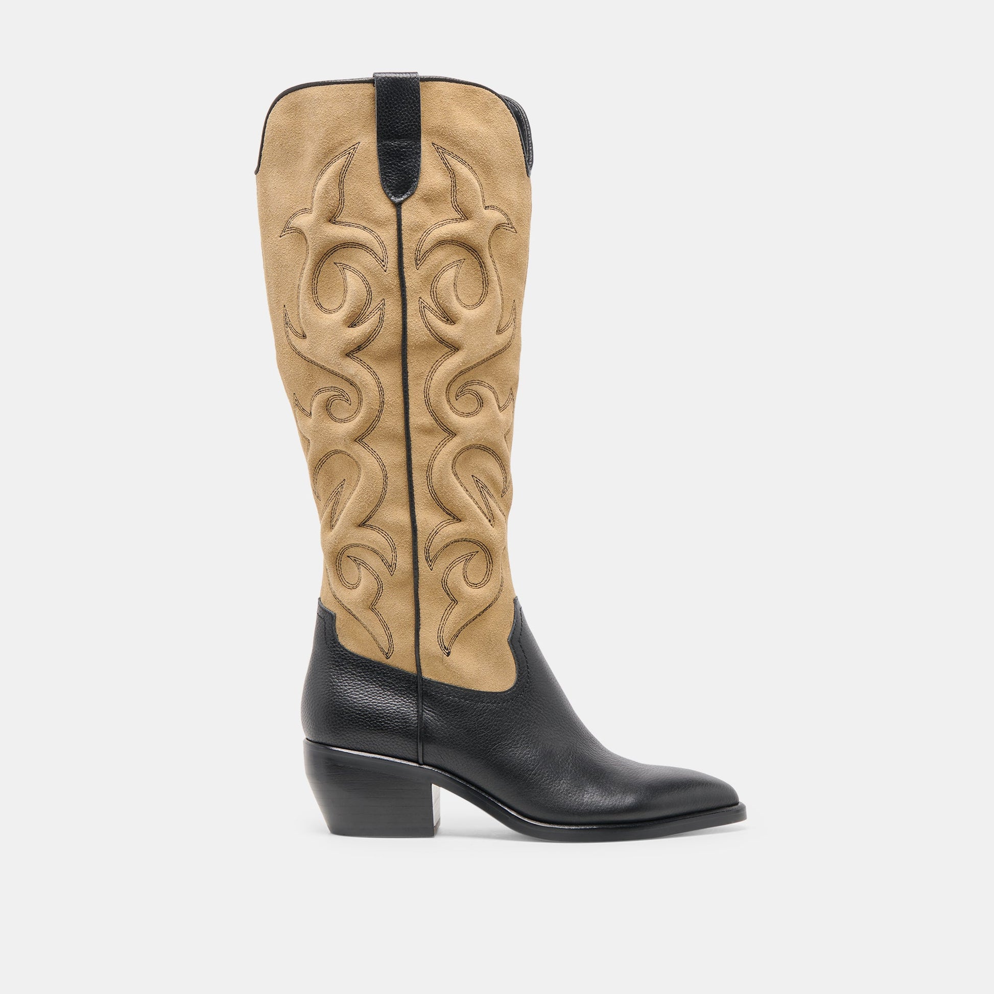 Mirla Black Multi Leather Boots - Dolce Vita