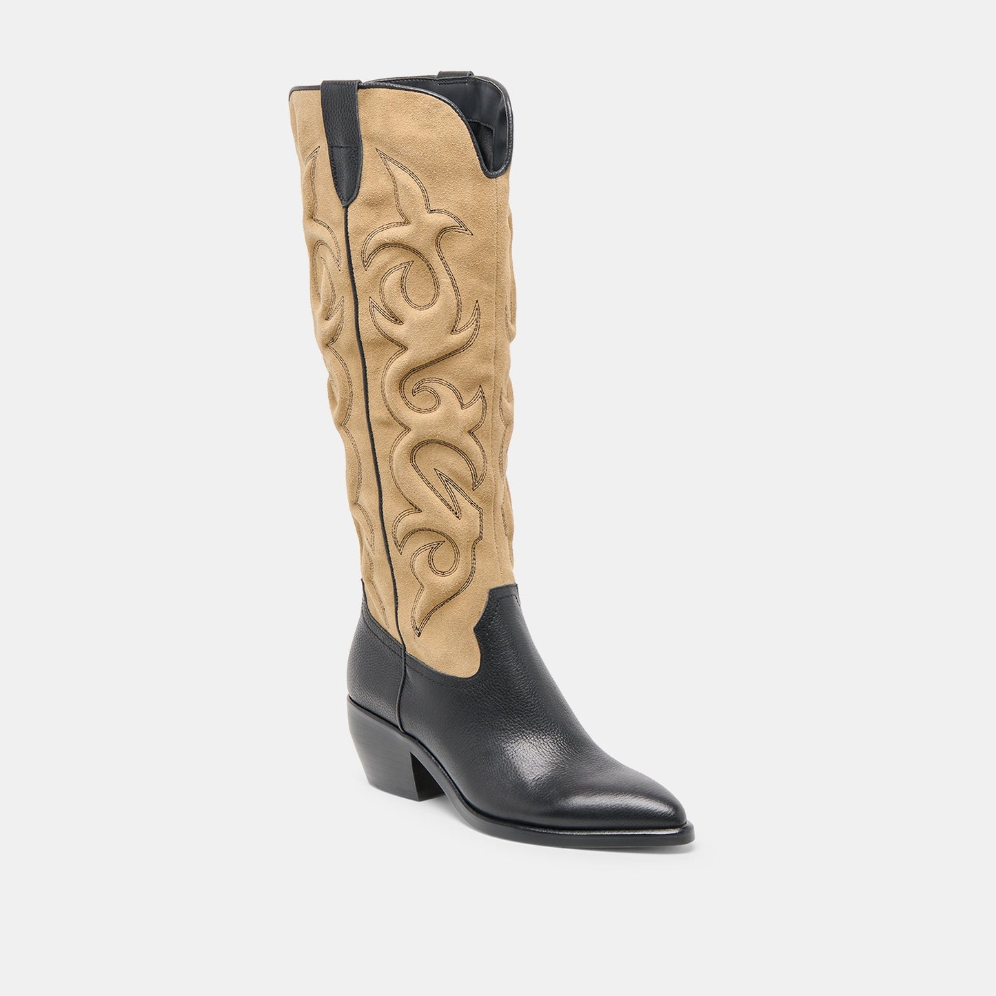 Mirla Black Multi Leather Boots - Dolce Vita