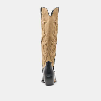 Mirla Black Multi Leather Boots - Dolce Vita