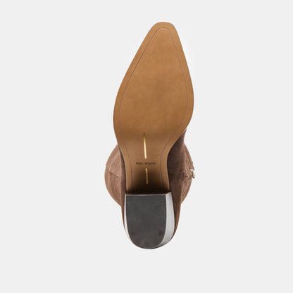 Virona H2O Waterproof Dk Brown Suede Extra Wide Calf Boots - Dolce Vita
