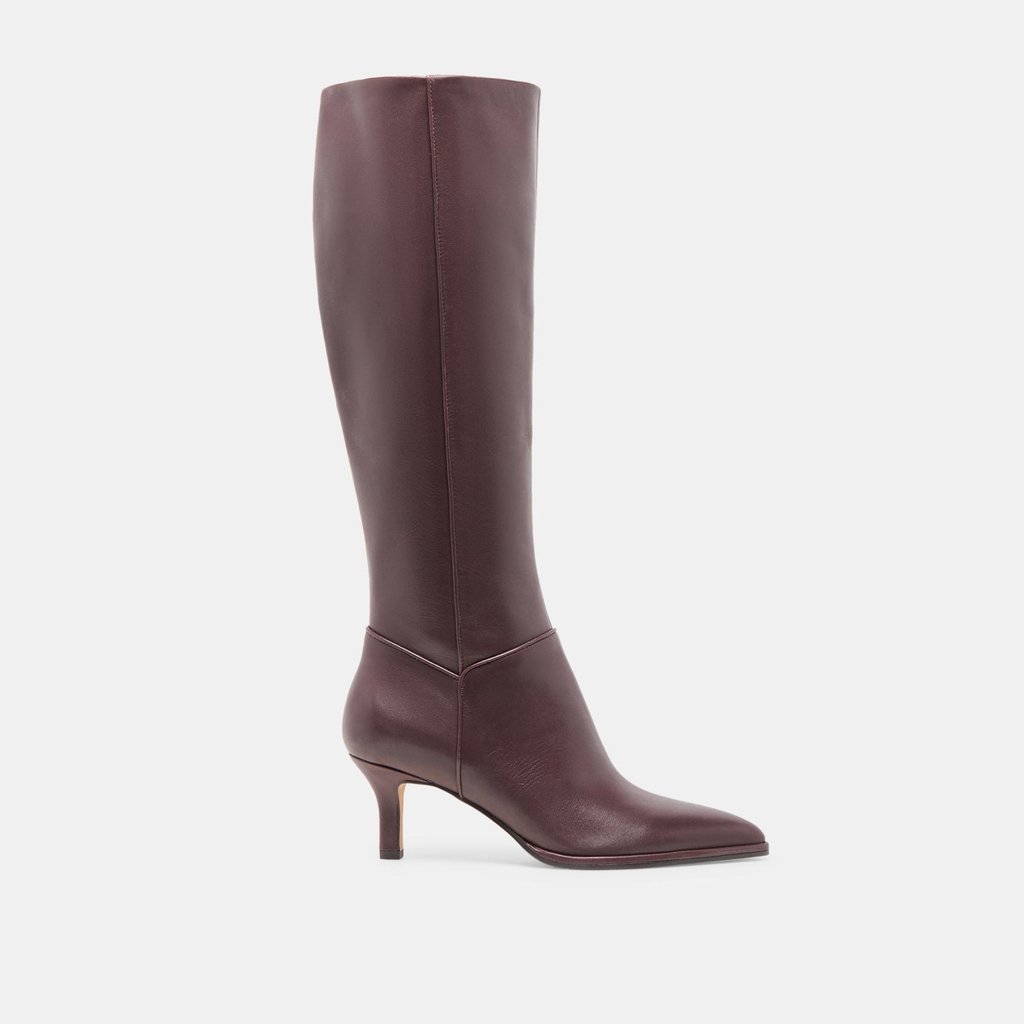 Aldy Mulberry Leather Wide Calf Boots - Dolce Vita